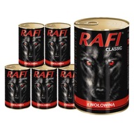 Rafi Classic mokré krmivo pre psov s hovädzím setom 6 x 1240 g