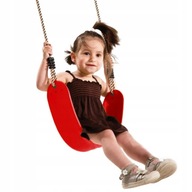 Detská hojdačka s flexibilným sedadlom JF, červená
