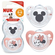 NUK ANATOMICKÝ SILIKÓN MICKEY MOUSE ukľudňujúci cumlík 0-6m 2 ks NUK ANATOMICKÝ SILIKÓN MICKEY MOUSE ukľudňujúci cumlík 0-6m 2 ks