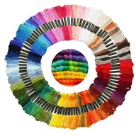 100 ks. mix farieb bavlnená niť na vyšívanie