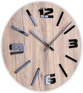 Tiché drevené nástenné hodiny, Dub, 50 cm, VEĽKÉ povalové Tiché drevené nástenné hodiny, Dub, 50 cm, VEĽKÉ povalové