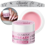 Claresa Soft&Easy Builder Milky Pink gél na stavbu nechtov 45g + PILNÍK Claresa Soft&Easy Builder Milky Pink gél na stavbu nechtov 45g + PILNÍK