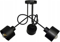 Stropné svietidlo čierne do obývačky Luster 3 závesné podkrovie Edison Led Tuba Stropné svietidlo čierne do obývačky Luster 3 závesné podkrovie Edison Led Tuba