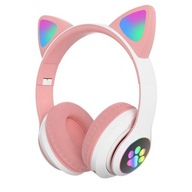 Slúchadlá pre deti bluetooth LED mačacie uši RGB