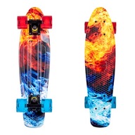 FISZKA Farba oranžovo-modrý skateboard