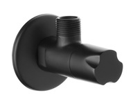 Rohový ventil pre splachovaciu batériu 1/2x3/8 čierny