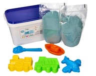 Kinetický piesok 2 kg modrý s formami " Kinetický piesok 2 kg modrý s formami "