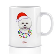 Hrnček vtipný darček Bichon Frise Christmas Hrnček vtipný darček Bichon Frise Christmas