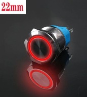 Tlačidlový spínač SPDT On-On kovový 22mm LED 230V bi Tlačidlový spínač SPDT On-On kovový 22mm LED 230V bi