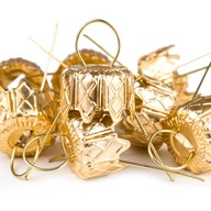 Prívesky Zlaté háčiky na vianočné gule 10 ks 1M