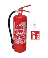 GP6x 6kg ABC práškový hasiaci prístroj + vešiak + znak ADR
