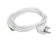Kábel Kábel so zástrčkou 3x1,0mm BIELY 5m
