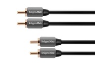 Kruger&matz KM0304 kábel 2x RCA (cinch) - 2x RCA (cinch) 1 m Kruger&matz KM0304 kábel 2x RCA (cinch) - 2x RCA (cinch) 1 m