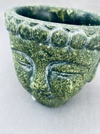 Pokrývka hlavy Budhu, zelená 13 CM