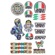 NÁLEPKY NA MOTOCYKEL, MOTOCYKEL, BICYKEL AGV ROSSI 46 NÁLEPKY NA MOTOCYKEL, MOTOCYKEL, BICYKEL AGV ROSSI 46