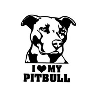 Black Style I Love My Pitbull Vinyl Decal On Black Style I Love My Pitbull Vinyl Decal On