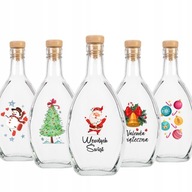 5x ELIPSA FĽAŠE 200ML NA VODKU LIKÉR DARČEKOVÉ DEKORATÍVNE VIANOČNÉ POTLAČE 5x ELIPSA FĽAŠE 200ML NA VODKU LIKÉR DARČEKOVÉ DEKORATÍVNE VIANOČNÉ POTLAČE