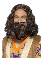 Súprava fúzov s parochňou s bradou a bradou Jesus Viking Hippie