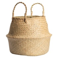 Škandinávsky boho košík z prírodnej morskej trávy Škandinávsky boho košík z prírodnej morskej trávy