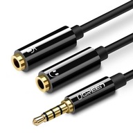 UGREEN AV141 AUX audio rozbočovač 3,5 mm mini jack kábel (samec) pre slúchadlá UGREEN AV141 AUX audio rozbočovač 3,5 mm mini jack kábel (samec) pre slúchadlá