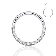 Titanium Silver Clicker RING Daith Septum 1.2/8 Titanium Silver Clicker RING Daith Septum 1.2/8