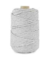 Bavlnená šnúrka pre MACRAME 5mm 100m / šedá Bavlnená šnúrka pre MACRAME 5mm 100m / šedá