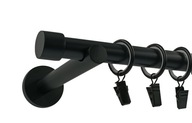 MODERNÁ TYČ ZÁCLONOV KOVOVÁ 19mm ČIERNA 140cm LUNA MODERNÁ TYČ ZÁCLONOV KOVOVÁ 19mm ČIERNA 140cm LUNA