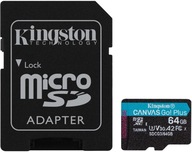 Kingston microSDXC Canvas Go Plus 64GB 170R A2 U3