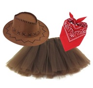 KOVBOJSKÝ OUTFIT SUKŇA HLAVY 3-9 ROKOV KOVBOJSKÝ OUTFIT SUKŇA HLAVY 3-9 ROKOV