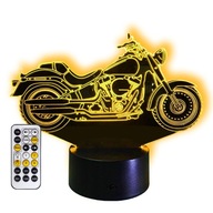 CHOPPER MOTOR MOTORCYCLE 3D LED Nočná lampa + DIAĽK CHOPPER MOTOR MOTORCYCLE 3D LED Nočná lampa + DIAĽK