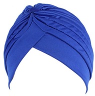 Tmavo modrý šatkový turban na chemoterapiu Tmavo modrý šatkový turban na chemoterapiu