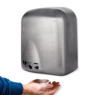 Automatický sušič rúk s nastaviteľnou teplotou prúdenia vzduchu, Oceľ HYGIO 1650W Automatický sušič rúk s nastaviteľnou teplotou prúdenia vzduchu, Oceľ HYGIO 1650W