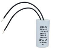 Štartovací kondenzátor motora 1,5uF 450V MIFLEX str Štartovací kondenzátor motora 1,5uF 450V MIFLEX str