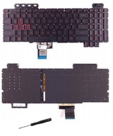 Klávesnica Asus TUF Gaming FX505 FX705G FX505G ČERVENÉ LED PODsvietenie Klávesnica Asus TUF Gaming FX505 FX705G FX505G ČERVENÉ LED PODsvietenie