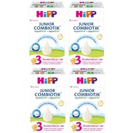 HiPP mlieko 3 SET 4 kusy 550g do 2,2 kg HiPP mlieko 3 SET 4 kusy 550g do 2,2 kg