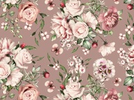 JERSEY FLOWERS VINTAGE DIRTY RUŽOVÁ DIGITÁLNA TLAČ JERSEY FLOWERS VINTAGE DIRTY RUŽOVÁ DIGITÁLNA TLAČ