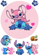 LILO A STICH + CHARAKTERY cukrová oblátka na tortu A4 LILO A STICH + CHARAKTERY cukrová oblátka na tortu A4