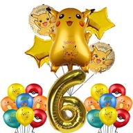 VEĽKÁ SADA FÓLIOVÝCH BALÓNOV POKEMON GO PIKACHU NA 6 ŠIESTE NARODENINY 26 ks VEĽKÁ SADA FÓLIOVÝCH BALÓNOV POKEMON GO PIKACHU NA 6 ŠIESTE NARODENINY 26 ks