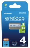 4x panasonic eneloop AAA/R3 800 mAh blister nový 4x panasonic eneloop AAA/R3 800 mAh blister nový
