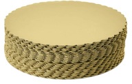 PODLOŽKY NA TORTY, zlaté, vlnité, hrubé, 32 cm, 10 ks PODLOŽKY NA TORTY, zlaté, vlnité, hrubé, 32 cm, 10 ks