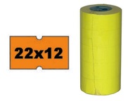 Oranžová etiketová páska do etiketovacieho stroja 22x12 5 ks