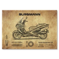 Kovový plagát Suzuki Burgman 125 Gift S Kovový plagát Suzuki Burgman 125 Gift S
