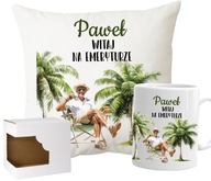 SET Hrnček + Vankúš pre dôchodcu DÔCHODOK chlap vítaný do dôchodku + MENO SET Hrnček + Vankúš pre dôchodcu DÔCHODOK chlap vítaný do dôchodku + MENO