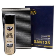 Uhlíkový kabínový filter SCT SAK135 + Klima Doktor K2