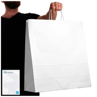 PAPIEROVÁ TAŠKA BIELE tašky a3 VEĽKÉ BALENIE 45x17x48 nákupné tašky 25x PAPIEROVÁ TAŠKA BIELE tašky a3 VEĽKÉ BALENIE 45x17x48 nákupné tašky 25x