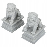 1 pár Figúrky leva Malý kameň Stav Ornament Min 1 pár Figúrky leva Malý kameň Stav Ornament Min
