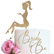 Slepačia párty torta SET DEKOR Bride to Be + TOPPER žena zlaté zrkadlo Slepačia párty torta SET DEKOR Bride to Be + TOPPER žena zlaté zrkadlo
