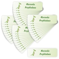 40x Nálepky s menom S do škôlky DINOSAUR