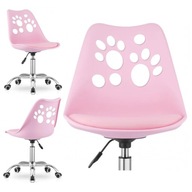 Plastová otočná detská stolička Pink PRINT