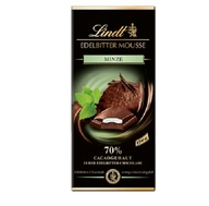 LINDT čokoláda s mätovou náplňou 150g Horká čokoládová pena LINDT čokoláda s mätovou náplňou 150g Horká čokoládová pena